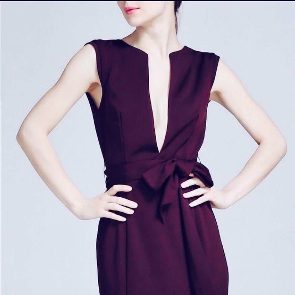BD The Label Sleeveless Carolina Pantsuit Maroon